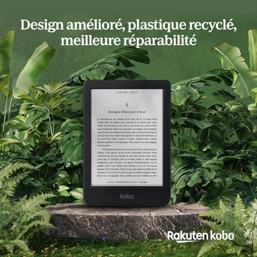 Kobo Clara BW | eReader | 6” Glare-Free Touchscreen with ComfortLight PRO | Dark Mode Option | Audiobooks | Waterproof | 16GB of Storage | Black