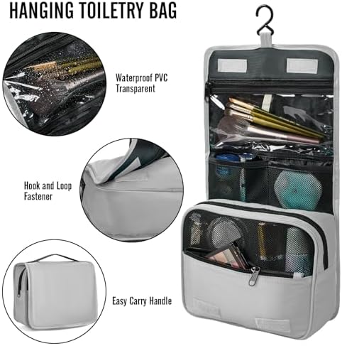 Veken 8 Set Packing Cubes for Travel Essentials, Suitcase Organizer Bags in 4 Sizes, Carry-On Luggage Accessories with Large Laundry & Hanging Toiletry Bag, Must-Have for Airplane, Road Trip & Camping