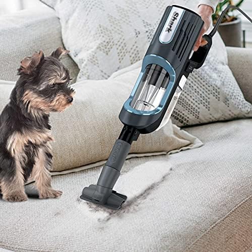 Shark UV580 Corded Stick Vacuum Performance Ultralight DuoClean with Self-Cleaning Brushroll, Removable Handheld, Blue (Renewed)