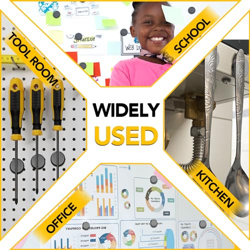 DIYMAG Strong Magnets 400Pcs 0.6x0.12Inch Fridge Refrigerator Magnet for Crafts with Adhesive Backing Magnetic Small Black Button Ceramic Circle Craft Round Heavy Duty Adhesive Neodymium Whiteboard