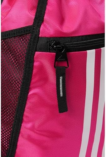 adidas Alliance Sackpack, Drawstring Backpack, Lightweight Small Gym Bag for Women and Men, Team Shock Pink, One Size
