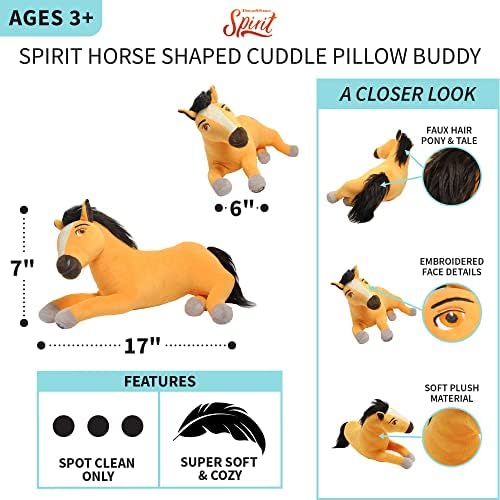 Franco Kids Bedding Super Soft Plush Cuddle Pillow Buddy, One Size, Spirit Riding Free Horse