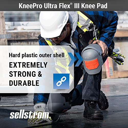 Sellstrom Ultra Flex III KneePro Professional Knee Pads for Men & Women with Triple-Layer Foam Cushioning, Heavy Duty Outer Shell, Speed Clips - for Construction Work, Gardening, Roofing, Flooring