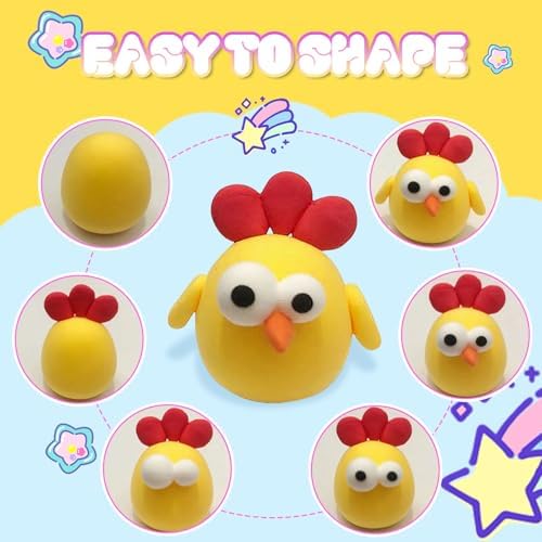 Air Dry Clay - 96 Pack Modeling Clay Kit with 3 Sculpting Tools,Safe & Non-Toxic,DIY Magic Toys Gifts for Boys,Girls,Kids - 32 Colors