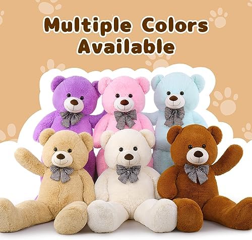 MaoGoLan Big Teddy Bear 5ft - Large Stuffed Animal with Smiling Face - Cuddly Valentines Gift for Boyfriend,Wife,Lover