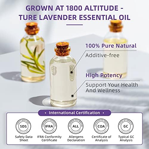HIQILI 32 Fl Oz Lavender Essential Oil Pure, for Aromatherapy Diffuser, Hair, Includes Premium Quality Glass Dropper-32 Ounces