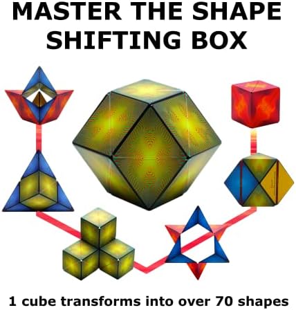 Shashibo Shape Shifting Box - STEM Magnetic Fidget Cube That Transforms Into Over 70 Shapes, Download Fun in Motion Toys Mobile App (Optical Ilusion)