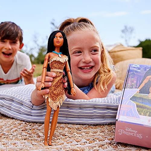 Disney Store Official Disney Princess Classic Doll (Pocahontas), 11 Inches, Includes Brush with Molded Details, Fully Posable Toy in Classic Outfit - Disney Princess Toys for Girls