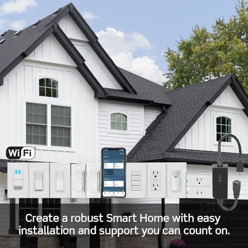 Leviton Decora Smart Dimmer Switch, Wi-Fi 2nd Gen, Neutral Wire Required, Works with Matter, My Leviton, Alexa, Google Assistant, Apple Home/Siri & Wired or Wire-Free 3-Way, D26HD-1RW, White