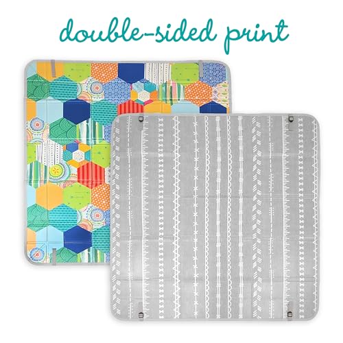 Infantino Foldable Soft Foam Play Mat, Baby Play Mat for Tummy Time & Floor Play, Lightweight, Easy to Store, Wipeable, Multicolor