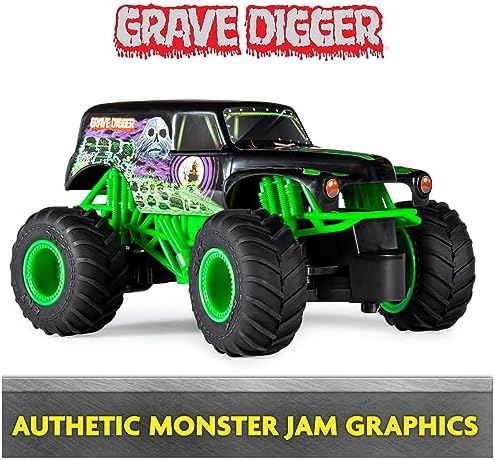 Monster Jam, Official Grave Digger Remote Control Monster Truck, 1:24 Scale, 2.4 GHz, Kids Toys for Boys and Girls Ages 4 and up