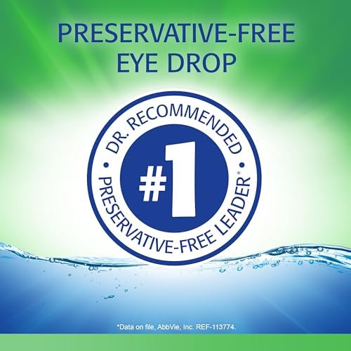 Refresh Tears PF Preservative-Free Artificial Tears Lubricant Eye Drops, 0.33 fl oz (10 mL) (Pack of 2)