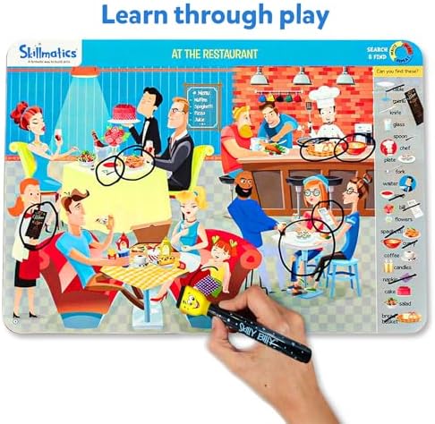 Skillmatics Search and Find Educational Game - Reusable Preschool Learning Activities, Perfect for Toddlers & Kids Who Love Toys, Art & Crafts, Builds Vocabulary, Gifts for Ages 3, 4, 5, 6