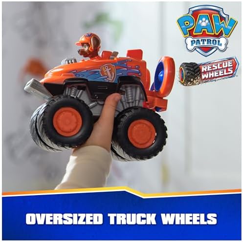 Paw Patrol: Rescue Wheels Zuma’s Hovercraft, Toy Truck with Projectile Launcher and Collectible Action Figure, Kids Toys for Boys & Girls Ages 3+