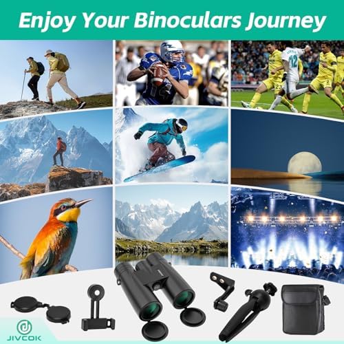 30x52 Binoculars for Adults - HD High Powered Binoculars with Phone Adapter and Tripod, Waterproof & Large View Telescope for Bird Watching, Hunting, Stargazing, Hiking, Travel, Sports