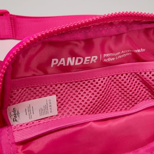 Pander Two Way Zipper Fanny Pack Nylon Everywhere Belt Bag for Women, Water Repellent Waist Packs, Crossbody Bags with Adjustable Strap (Sonic Pink).