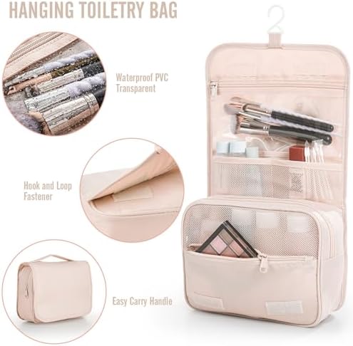 Veken 8 Set Packing Cubes for Travel, Beach Vacation Essentials Accessories for Cruise Ship, Suitcase Organizer Bags for Luggage with Hanging Toiletry & Shoe Bag, Birthday Gifts for Women Mom Her