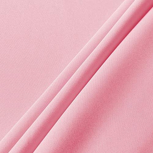 sancua Rectangle Tablecloth - 60 x 84 Inch - Stain and Wrinkle Resistant Washable Polyester Table Cloth, Decorative Fabric Table Cover for Dining Tables, Buffet Parties and Camping, Pink