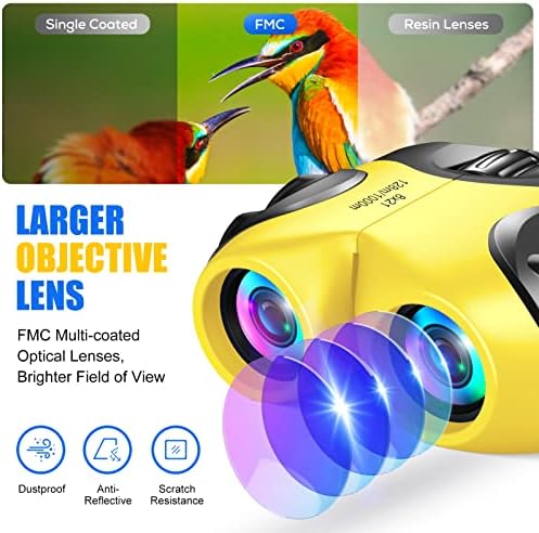 LET'S GO! Binocular for Kids, Compact High Resolution Shockproof Binoculars