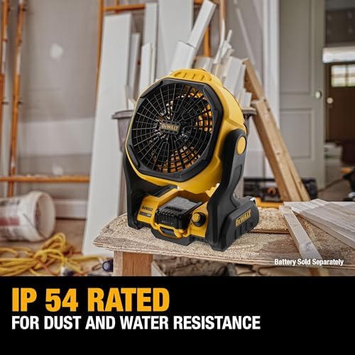 DEWALT 20V MAX Jobsite Fan, Cordless, Portable, Bare Tool Only (DCE512B)
