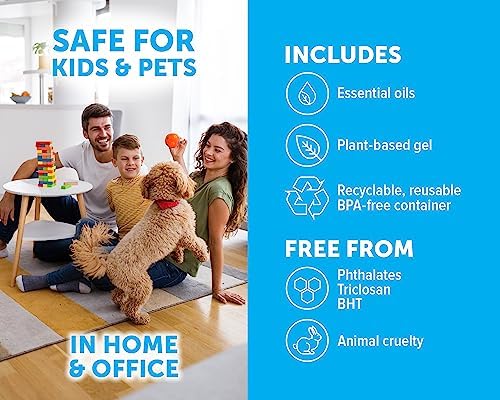 Bright Air 14 oz. Super Odor Eliminator, For Medium-Size Spaces, Mandarin Orange and Fresh Lemon Scent, Case of 6, Air Freshener, Natural Essential Oils, Lasts Up to 90 Days Each