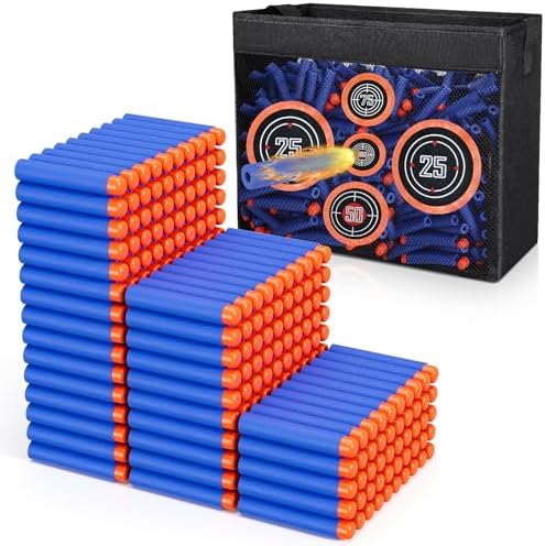 300 Darts Fits for Nerf Elite Blasters, Compatible with Disruptor, Strongarm etc. Elite Blasters, with a Target Fits for Nerf Blasters, Blue, 0.4in