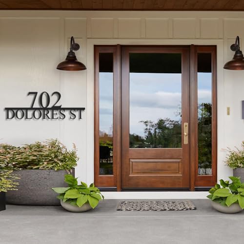 Address Signs for Houses - Personalized House Numbers for Outside - Address Numbers for House - American-Made Metal Steel House Numbers