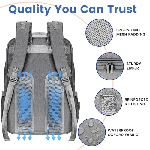 PILLANI Baby Diaper Bag Backpack - Large Bag for Boys & Girls, Waterproof Diaper Backpack - Travel Diaper Bags w/Changing Pad, Baby Registry Search & Shower Gifts - Essentials Must Haves Newborn Stuff