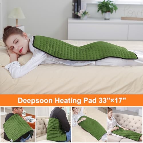 Heating Pad,Electric Heating Pads for Back,Hot Heated Pad for Abdomen,Shoulder,Knee,Multiple Temp and Auto Shut Off