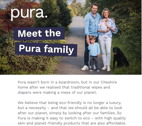 Pura Size 5 Eco-Friendly Diapers (24-35 lbs) Totally Chlorine Free (TCF), Hypoallergenic, Soft Organic Cotton, Sustainable, up to 12 Hours Leak Protection, Allergy UK, 6 Packs of 20 (120 Diapers)