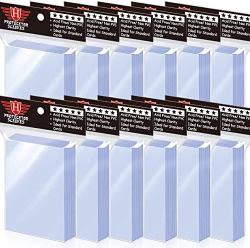 1200 Count Clear Penny Card Sleeves for Trading Cards, Plastic Soft Card Sleeves Card Protectors Fit for MTG Baseball Card, Sports Cards, Game Card Standard Cards