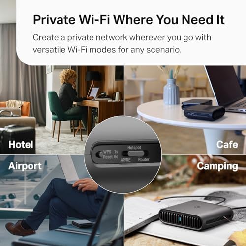 TP-Link Ultra-Portable Wi-Fi 6 AX1500 Travel Router TL-WR1502X | Easy Public WiFi Sharing | Hotel/RV/Travel Approved | Phone WiFi Tether | USB C Powered | Multi-Mode | Tether App | Durable Design