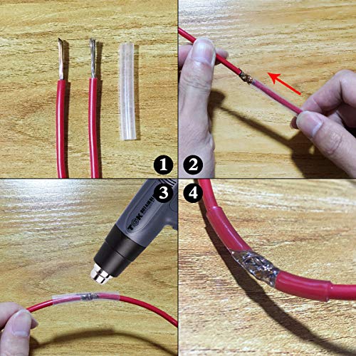 XHF 3/16" 3:1 Waterproof 55Ft Clear Heat Shrink Tubing Marine Grade Wire Cable Adhesive Lined Tube Insulation Seal Against Moisture Corrosion and Air Leakage Clear