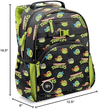 Simple Modern Large Nickelodeon Viacom Kids Backpack for School Girls and Boys | Elementary Backpack for Teen | Fletcher Collection | Kids - 16" tall | TMNT Turtles Unite