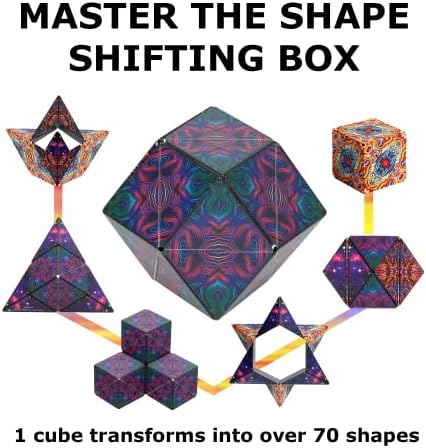 Shashibo Shape Shifting Box - STEM Magnetic Fidget Cube That Transforms Into Over 70 Shapes, Download Fun in Motion Toys Mobile App (Spaced Out)