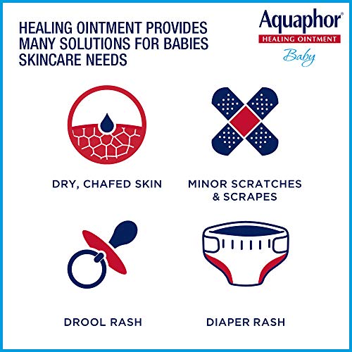 Aquaphor Baby Healing Ointment (14 Oz) + 3-in-1 Diaper Rash Cream (3.5 Oz), Hypoallergenic and Fragrance Free Skin Care Set for Babies