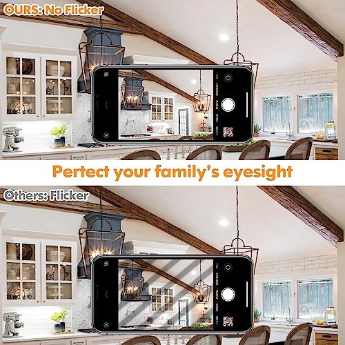 Dimmable E12 Candelabra LED Light Bulbs 40W Equivalent, 2700K Soft Warm White Chandelier Light Bulbs, 4W 460 LM Flame Tip Candle Light Bulbs, 12-Pack