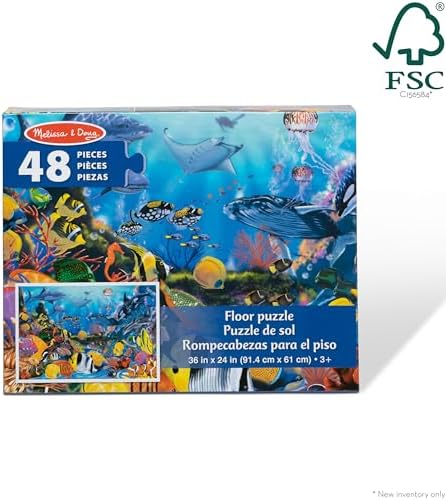 Melissa & Doug Underwater Ocean Floor Puzzle (48 pcs, 2 x 3 feet) - FSC Certified