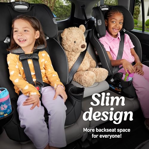 Graco Slimfit 3-in-1 Convertible Car Seat, Ultra-Space-Saving Design, Darcie 2.0, Suitable for Rear and Forward-Facing, Highback Booster Seat with 10-Position Headrest