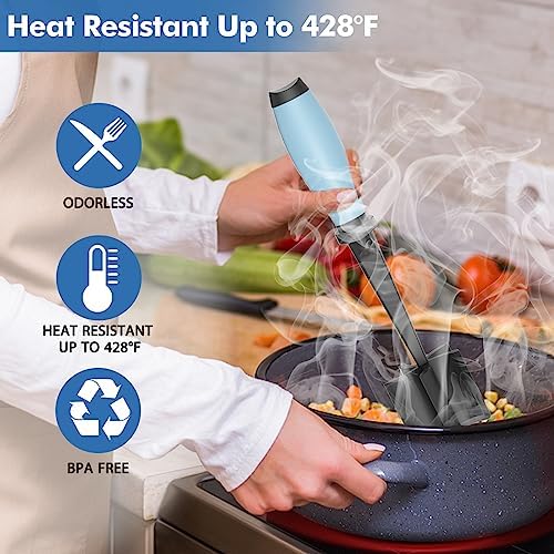 2Pack Meat Chopper, Heat Resistant Meat Masher for Hamburger Meat, Ground Beef Smasher, Nylon Hamburger Chopper Utensil, Meat Ground, Non Stick Mix Chopper Mix and Chop, Meat Masher Tool Gift(Aqua)