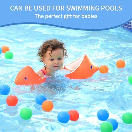 MoonxHome Ball Pit Balls for Toddlers, BPA Free Crush Proof Plastic Toy Balls for Ball Pit, Children's Pool Water Toys, Macaron Ocean Balls for Play Tent 2.15 Inch Pack of 100…