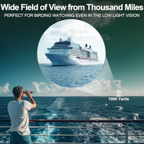 15x56 Binoculars for Adults High Powered - Aurosports HD Large View Binoculars with Clear Low Light Vision - Lightweight Easy Focus Bird Watching Hunting Hiking Cruise Travel - Green