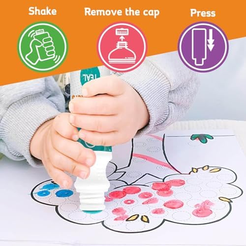 Dot markers, Dot Markers for Toddlers, Dot Art, Dot Paints Washable for Kids, Bingo Daubers, Washable Dot Markers Toddler Arts and Crafts