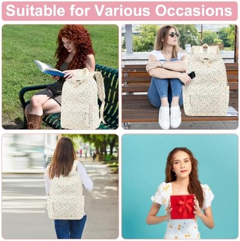 School Backpack for Teen Girls Bookbags Elementary High School Corduroy Laptop Bags Women Travel Daypacks