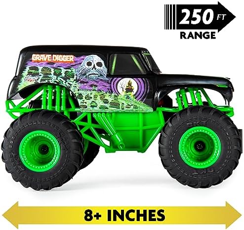 Monster Jam, Official Grave Digger Remote Control Monster Truck, 1:24 Scale, 2.4 GHz, Kids Toys for Boys and Girls Ages 4 and up
