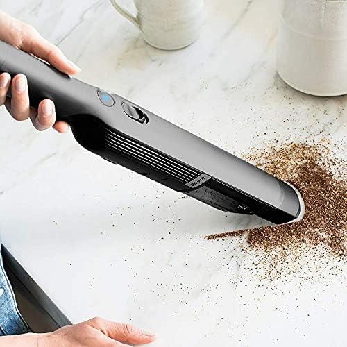 Shark WV201 WANDVAC Handheld Vacuum Lightweight at 1.4 Pounds with Powerful Suction, Charging Dock, Single Touch Empty and Detachable Dust Cup (WV201BLK Black) (Renewed)