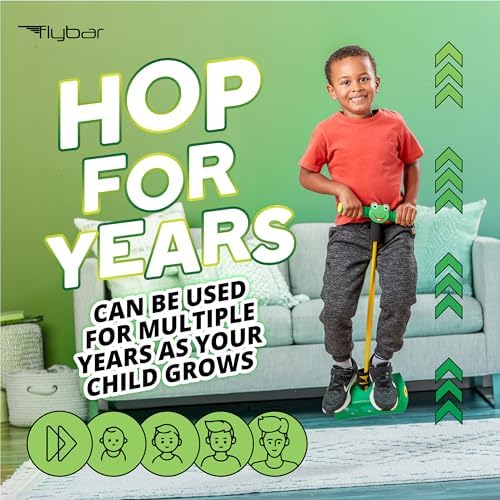 Flybar My First Foam Pogo Jumper for Kids Fun and Safe Pogo Stick for Toddlers, Durable Foam and Bungee Jumper for Ages 3 and up, Supports up to 250lbs