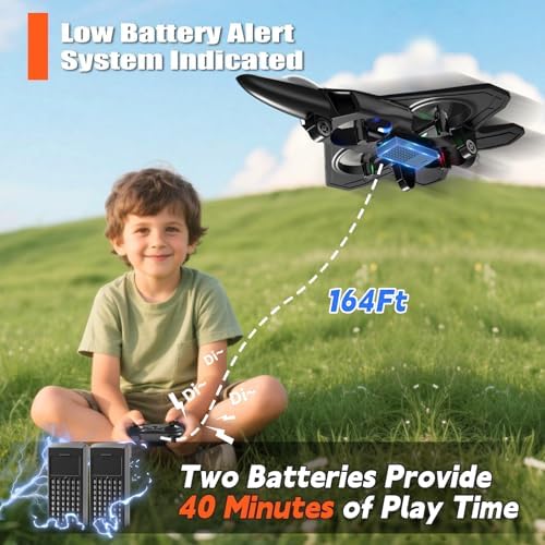 4DRC V32 Foam Remote Control Airplanes RC Planes for Kids Adults 8-16, RC Airplane Helicopter Drone Fighter Jet with Light, 360° Flip, Stunt Roll, Airplane Toy Gifts for Kids Boys Adults Beginners