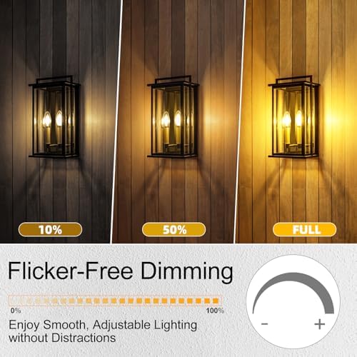 E12 Candelabra Bulb 40 watt Equivalent, E12 LED Bulb Dimmable Chandelier Light Bulbs, B10 Candle Light Bulbs 2700K Soft White, 90+CRI, 400LM, Cear Glass, 12 Pack