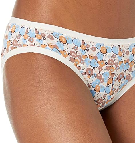 Amazon Essentials Women's Cotton Bikini Brief Underwear (Available in Plus Size), Multipacks